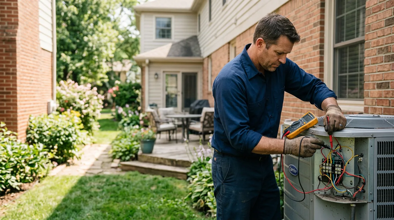HVAC technician working near Calhoun City, MS